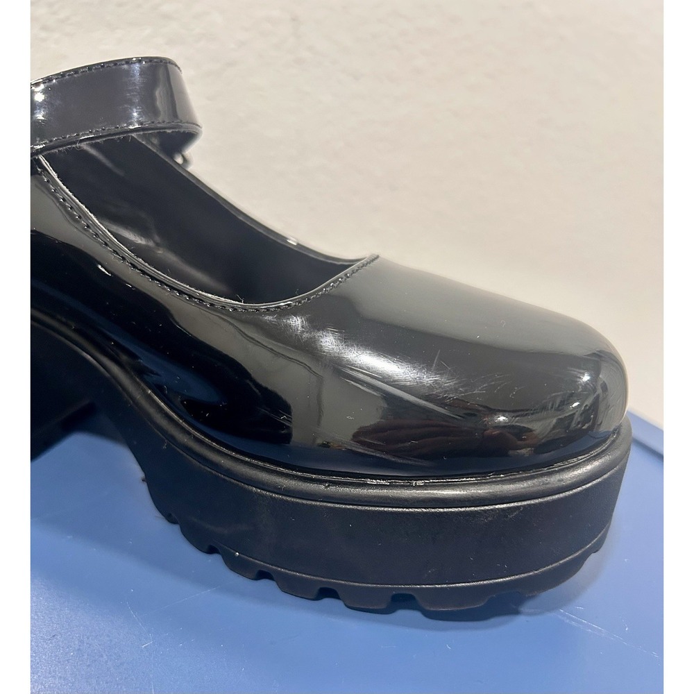 Seychelles‎ Mary Faux Patent Leather Mary Jane shoes Lug Sole 8.5 - Picture 4 of 10